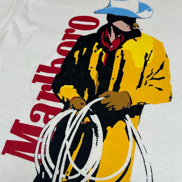 90s 빈티지 말보로 카우보이 빅로고 티셔츠 L사이즈