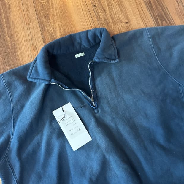 아프레쎄 하프 집업 블루 3사이즈