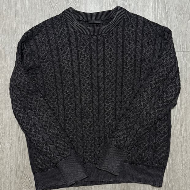 자라 워싱 케이블 니트 M