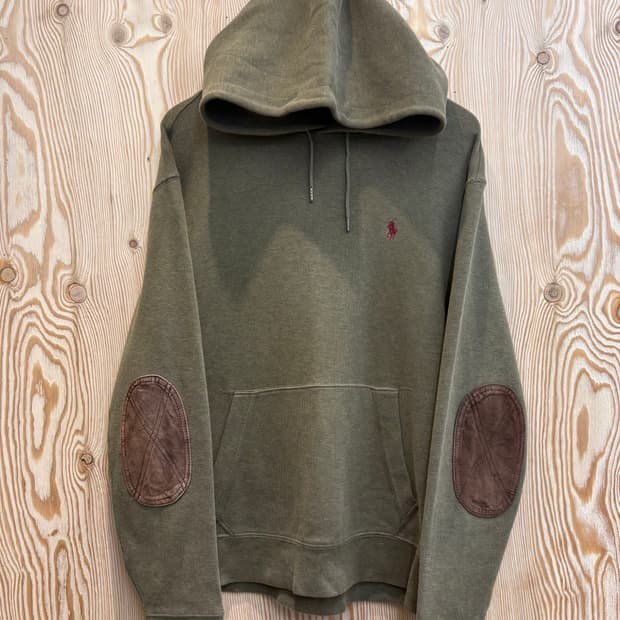 폴로 랄프로렌 엘보 패치 후드티