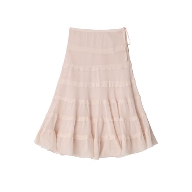 콜로신스 NORA SHIMMERING SKIRT APRICOT