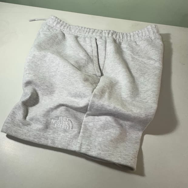 M 노스페이스 브라운라벨 멜란지그레이 스웻쇼츠 밴딩반바지