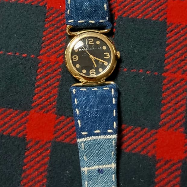 마크 제이콥스 여성 손목시계 패브릭 커스텀 