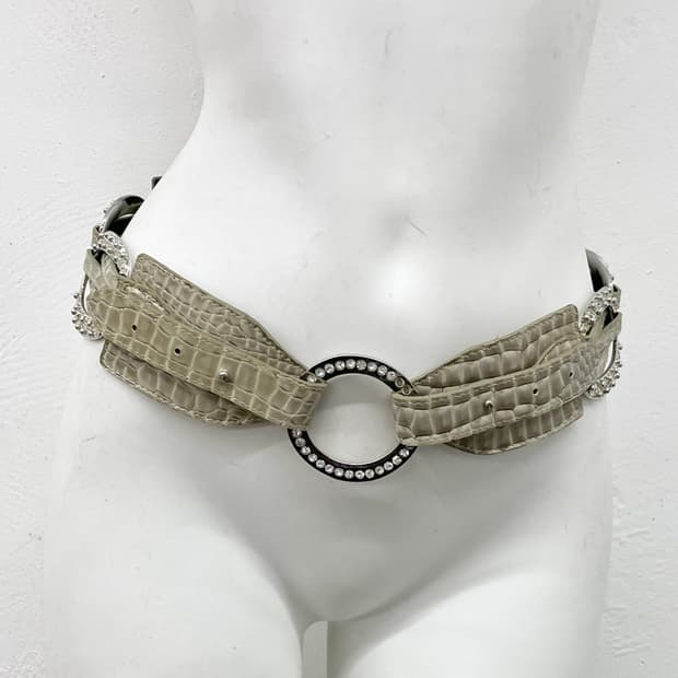 그런지 큐빅 와이드 벨트