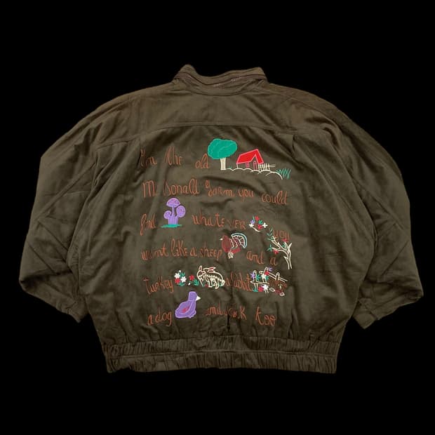 빈티지 브라운 스웨이드 블루종 자켓