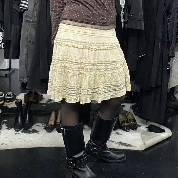 Japanese vtg 페어리 프릴 미디스커트