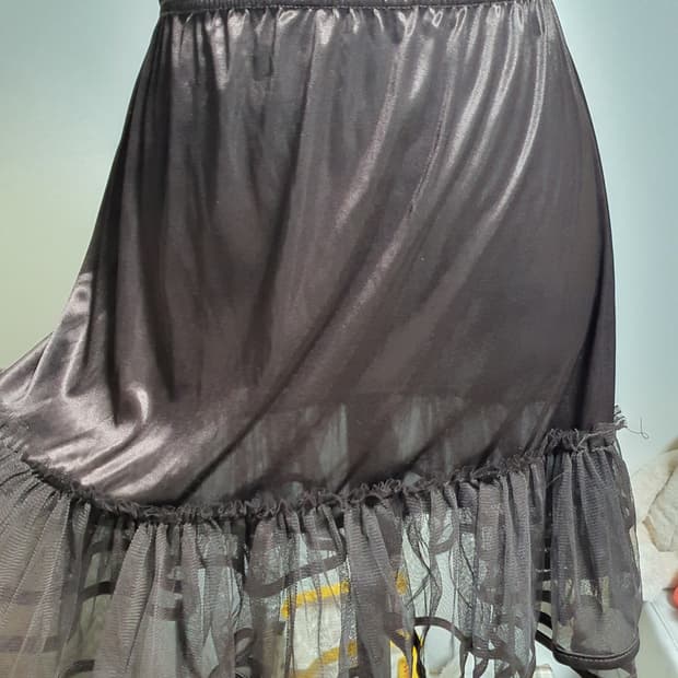 [모리걸] 브라운 캉캉 미니스커트 속치마