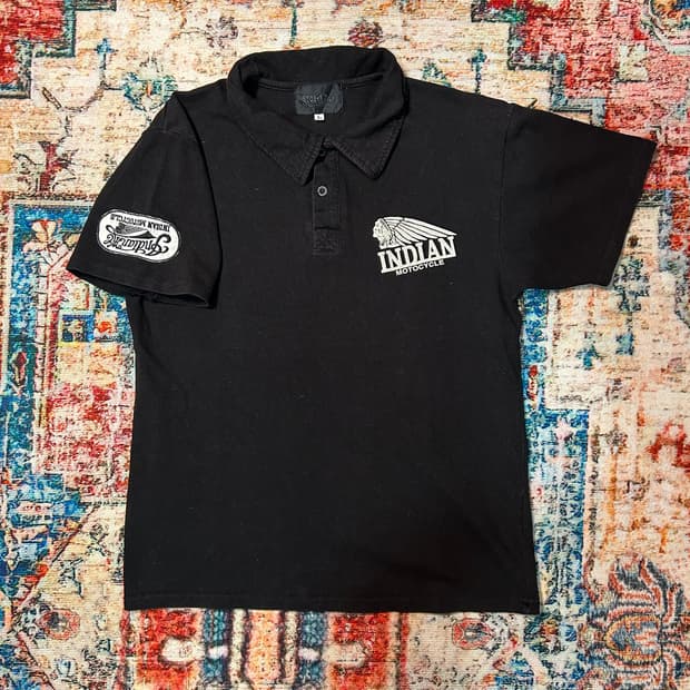 [L] 인디언 모터사이클 카라 반팔