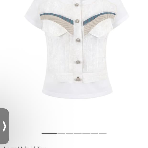 Lace hybrid tee