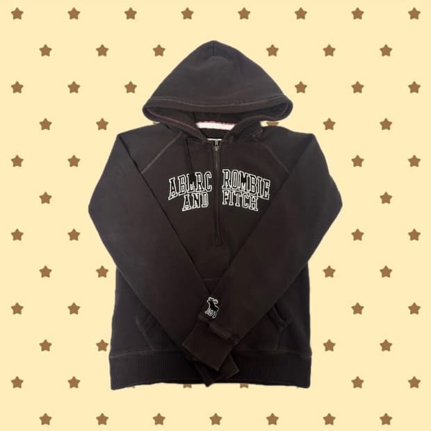 아베크롬비 브라운 후드 반집업 L사이즈 판매합니다!