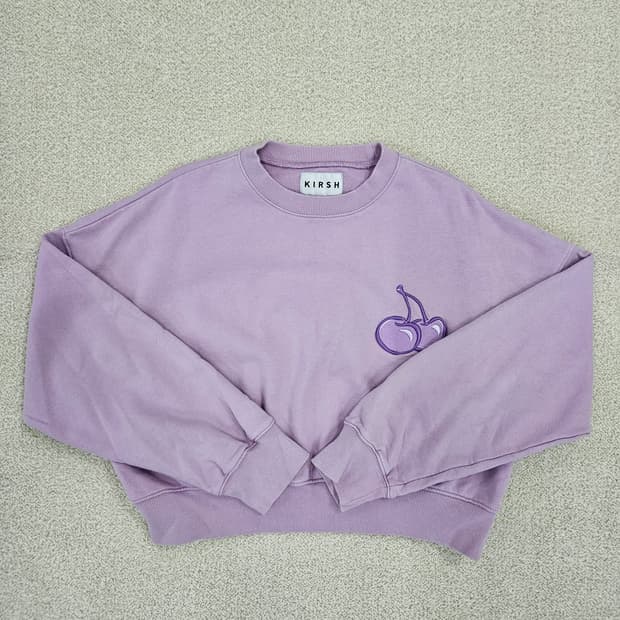 [1] 키르시 KIRSH 여성 체리 크롭 퍼플 맨투맨 1027JM2