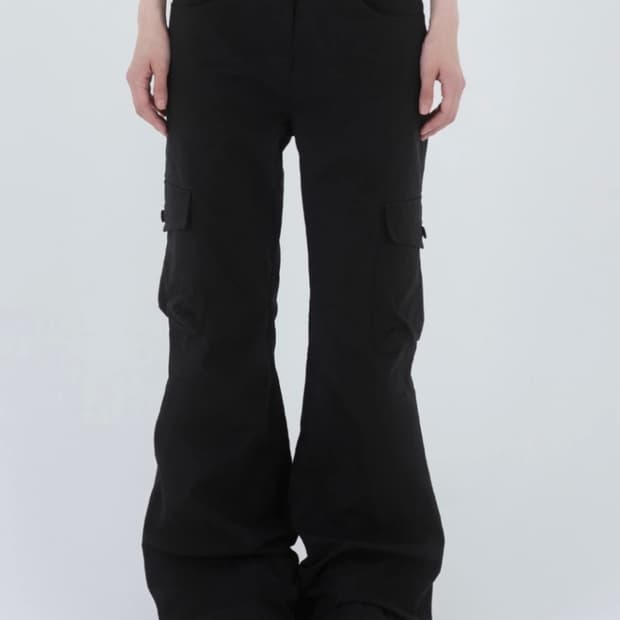 미세키서울 Pocket cargo bootscut pants BLACK