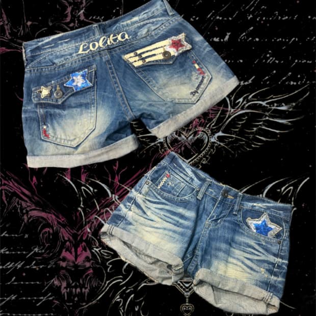 Y2K Lolita jeans star point short pants