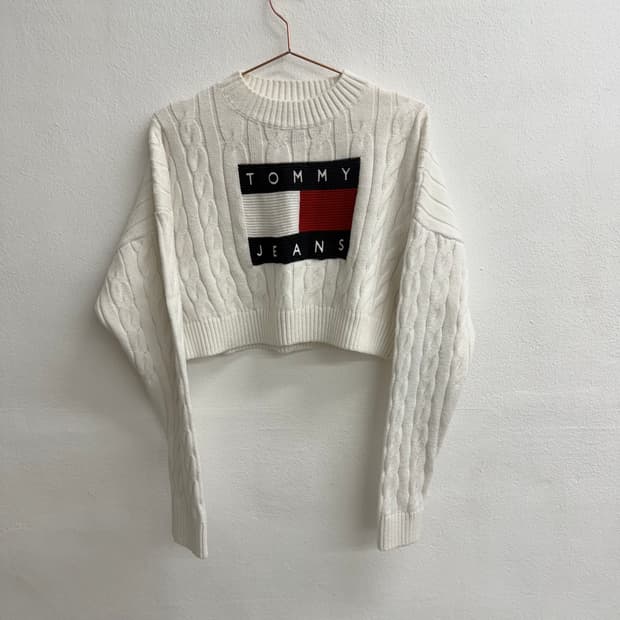 타미진스 케이블 크롭 꽈배기 니트 (XS)