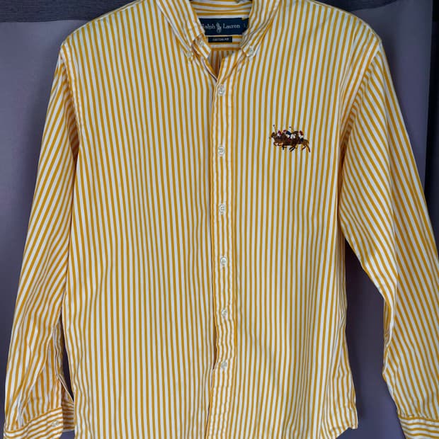 [L] 폴로 트리플포니 옐로 스트라이프 셔츠