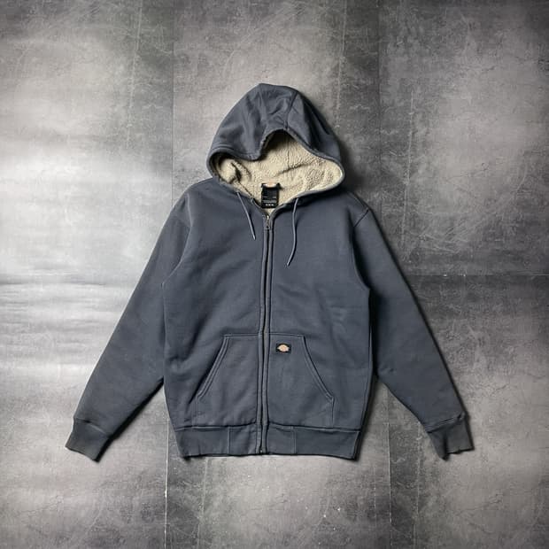DICKIES 디키즈 빈티지 블루 셰르파 후드 집업 A00823