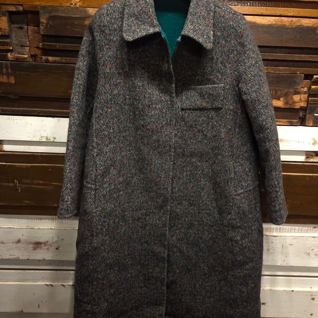 프랑스 메이드 도네갈 트위드코트