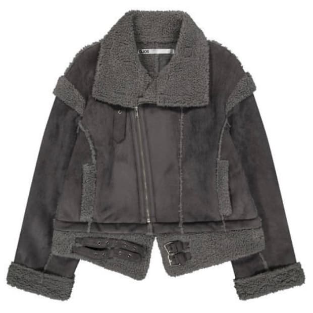 오호스 Detachable Fur Shearling Jacket