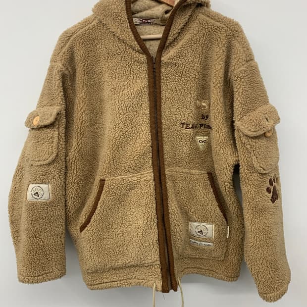 퍼피 테디 플리스 후드 자켓