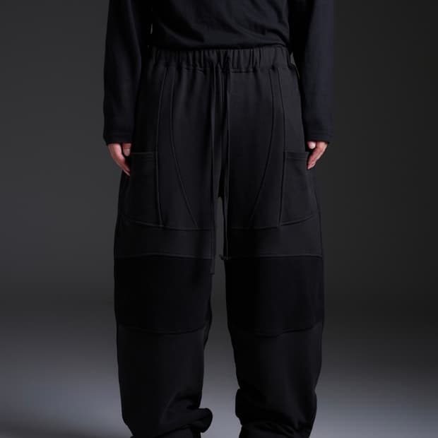 wapworks w074 바이커 스웻팬츠 블랙 새상품