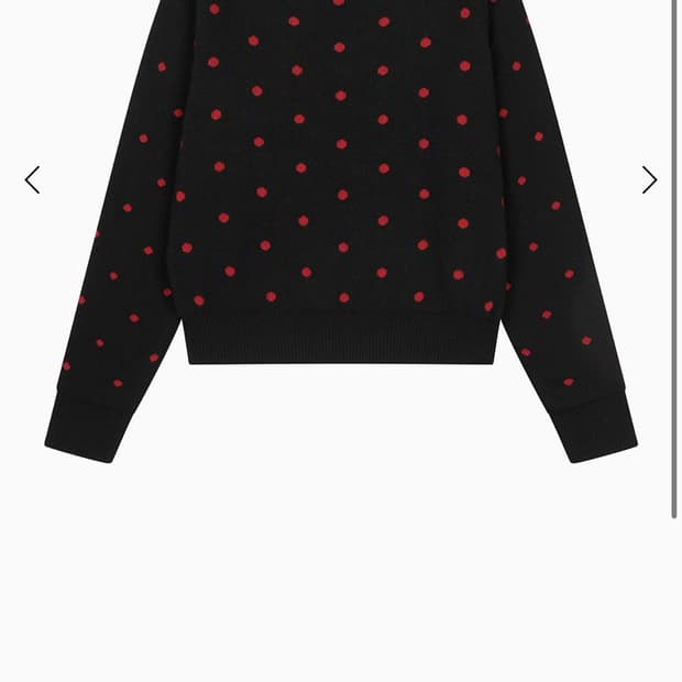 오헤시오  니트 CASHMERE DOT KNIT, BLACK RED