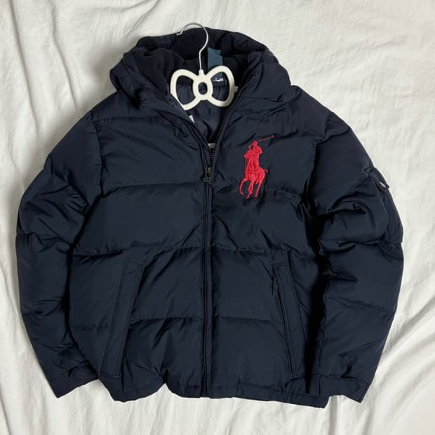 폴로 빅포니 네이비 패딩