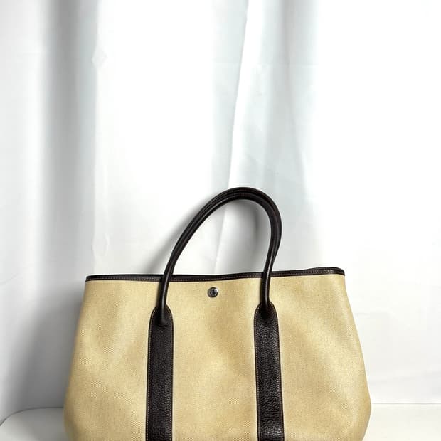 에르메스 가든파티 36 PM 에크루/브라운