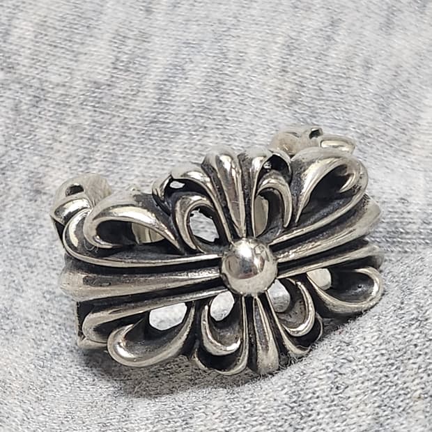 크롬하츠 더블 플로랄 링 us9