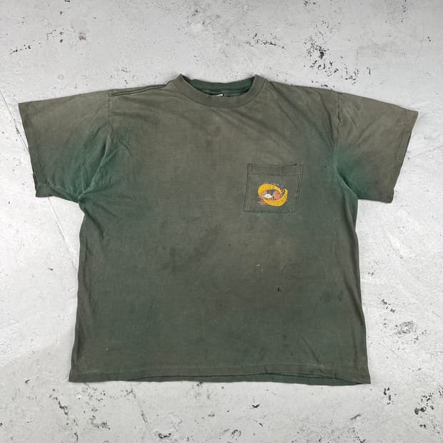 빈티지 할리데이비슨 디스트레스드 이글 포켓 반팔