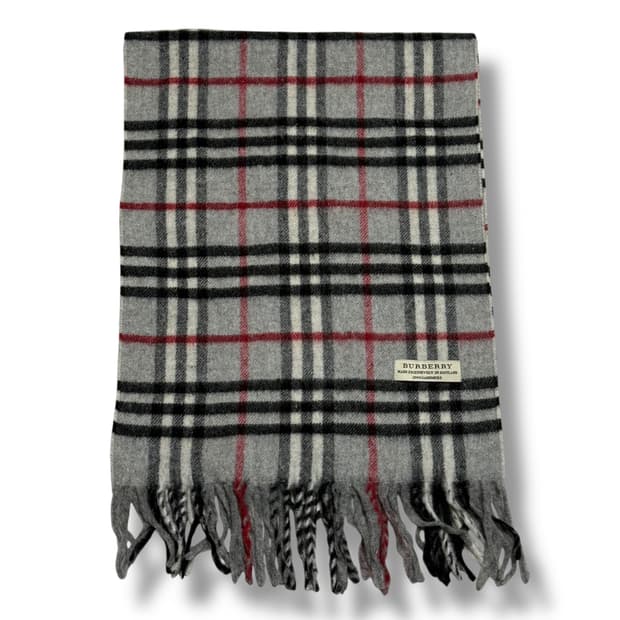 Burberry 노바체크 그레이 캐시미어 머플러