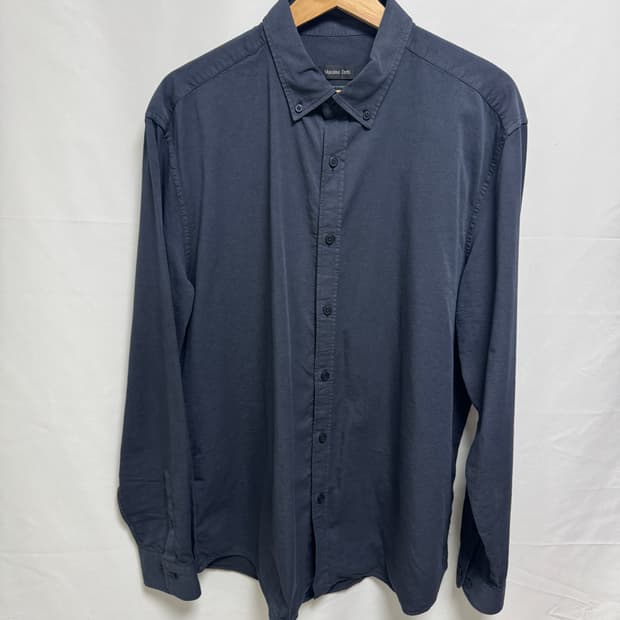[XL] 마시모두띠 코튼 블랜드 레귤러핏 트윌 셔츠 DARK GREY
