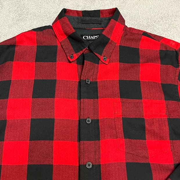 Polo 폴로 챕스 레드블랙 플란넬 체크셔츠 