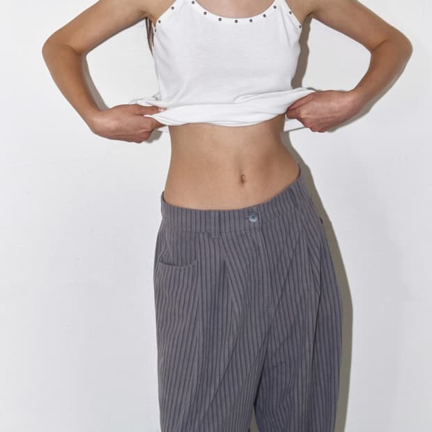 폴리수엠 스트라이프 팬츠