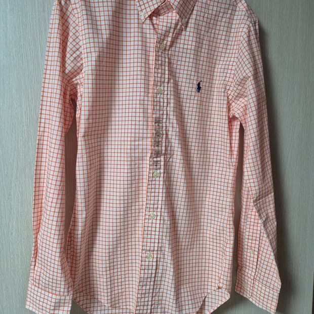 (새제품) 폴로 랄프로렌 깅엄 체크 셔츠 XS  (90)