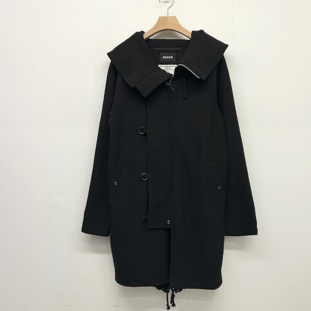 (JPN) 2008 zucca 블랙 울 후드 코트