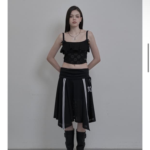 셋업이엑스이 스포티 스커트 33 sporty skirt black