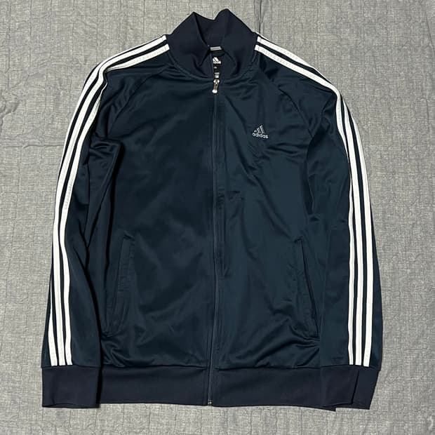 아디다스 빈티지 져지 네이비 105 삼선 트레이닝 집업 빈티지