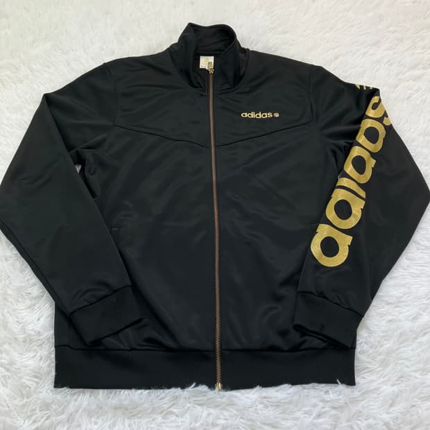 아디다스 골드 레터링  저지 763 y2k 스트릿 갸루 펑키 일본빈티지 