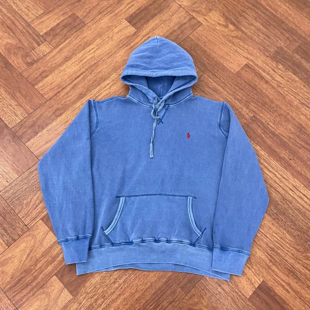 폴로 피그먼트 후드티