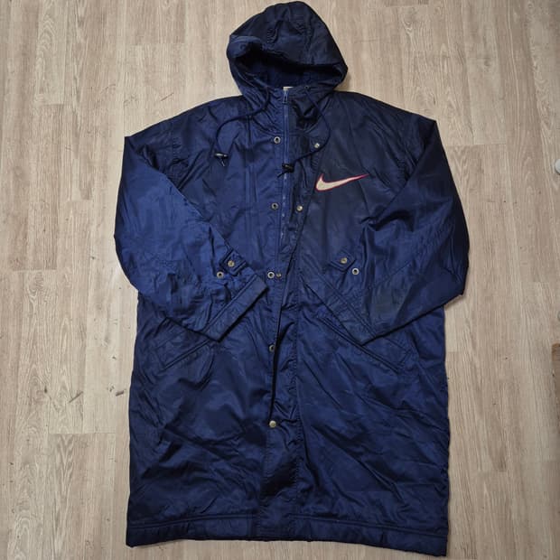 나이키 90s 올드스쿨 빅로고 돕바 롱패딩 L(100)