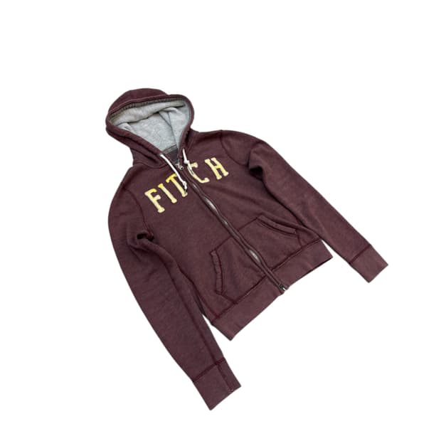 아베크롬비 피치 워시드 버건디 후드집업