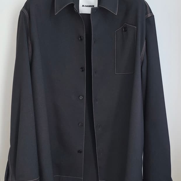 질샌더 Jil Sander 스티치 셔츠 Black
