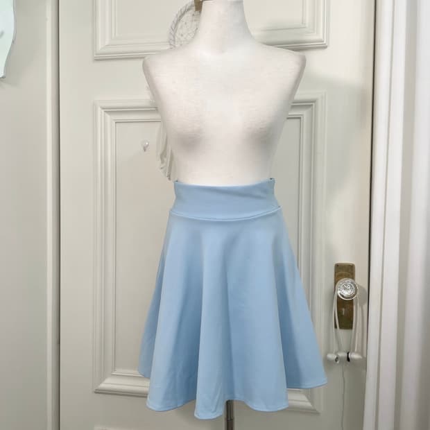 sky blue midi basic summer skirt(size-M)