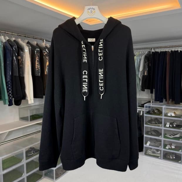 [리오브전포점] 셀린느 오버 스트링 캐시미어 울 후드집업