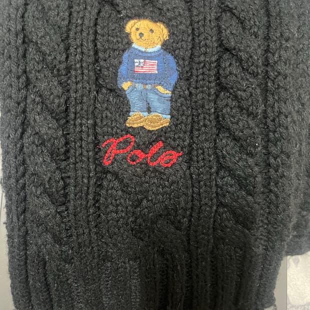 폴로 랄프로렌 꽈베기 니트머플러