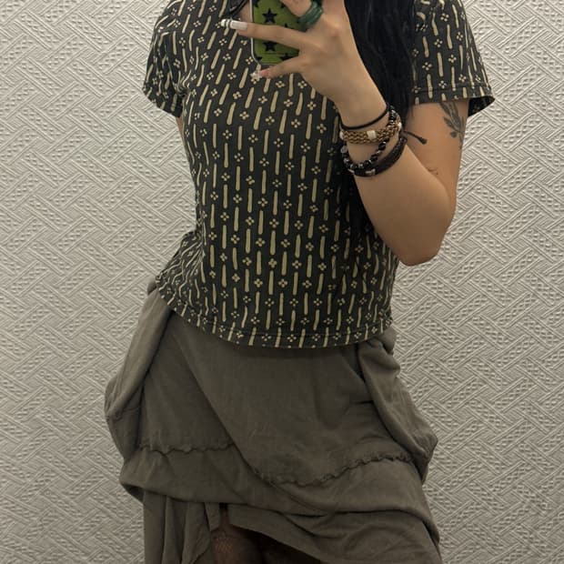 빈티지 히피 에스닉 보헤미안 인디언 패턴 코지 반팔티 K0053