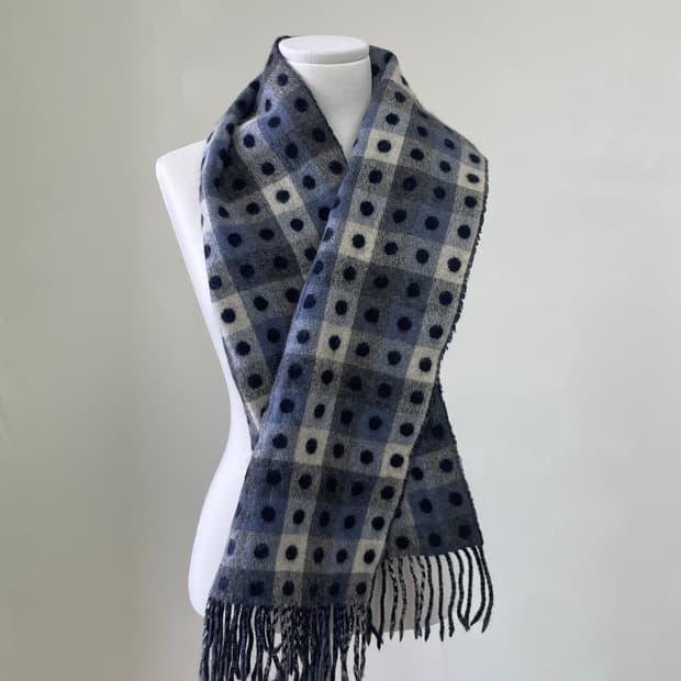 빈티지 리버시블 도트 머플러 