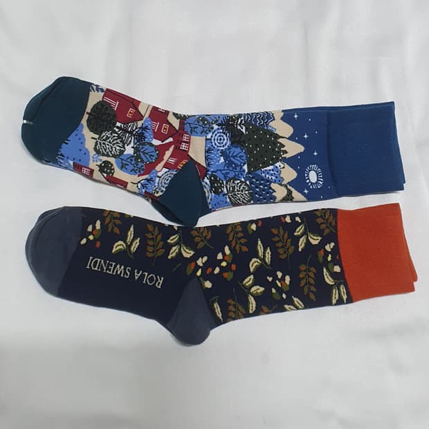 집 나무패턴 양말