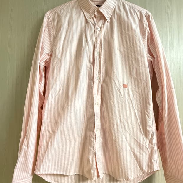 아크네 핑크 스트라이프 셔츠 s