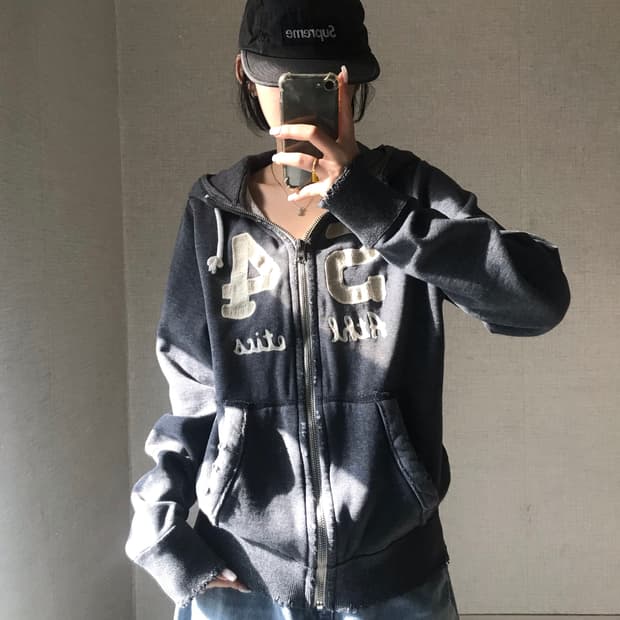 아베크롬비 그레이 후드집업